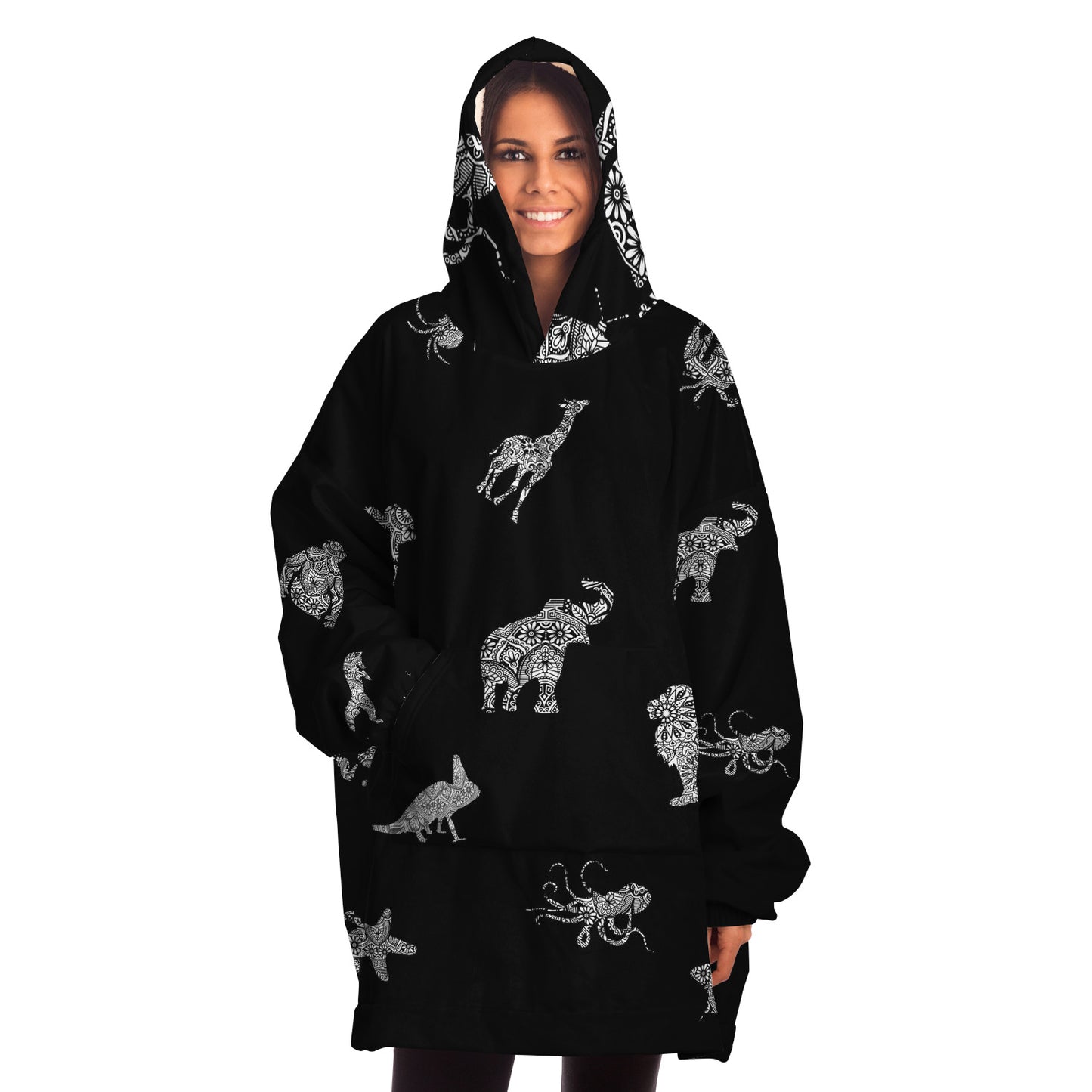 Animal Mandala Black Snugger