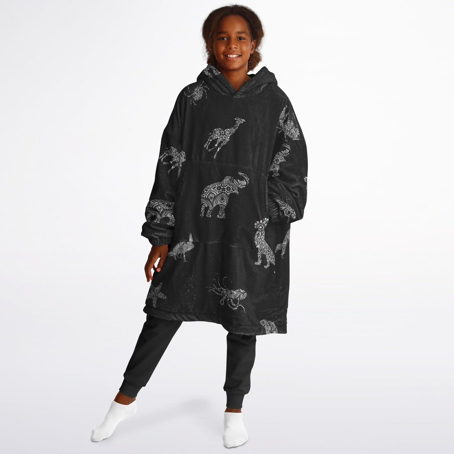 Kid's Animal Mandala Reversible Snugger