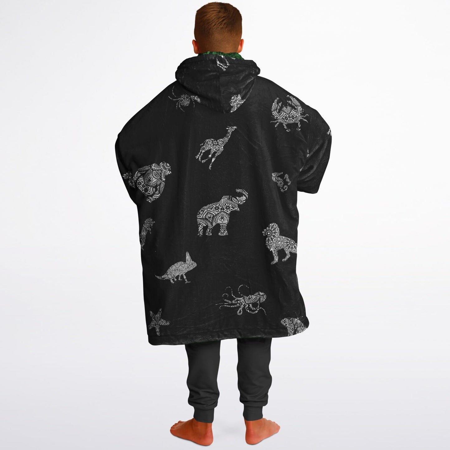 Kid's Animal Mandala Reversible Snugger