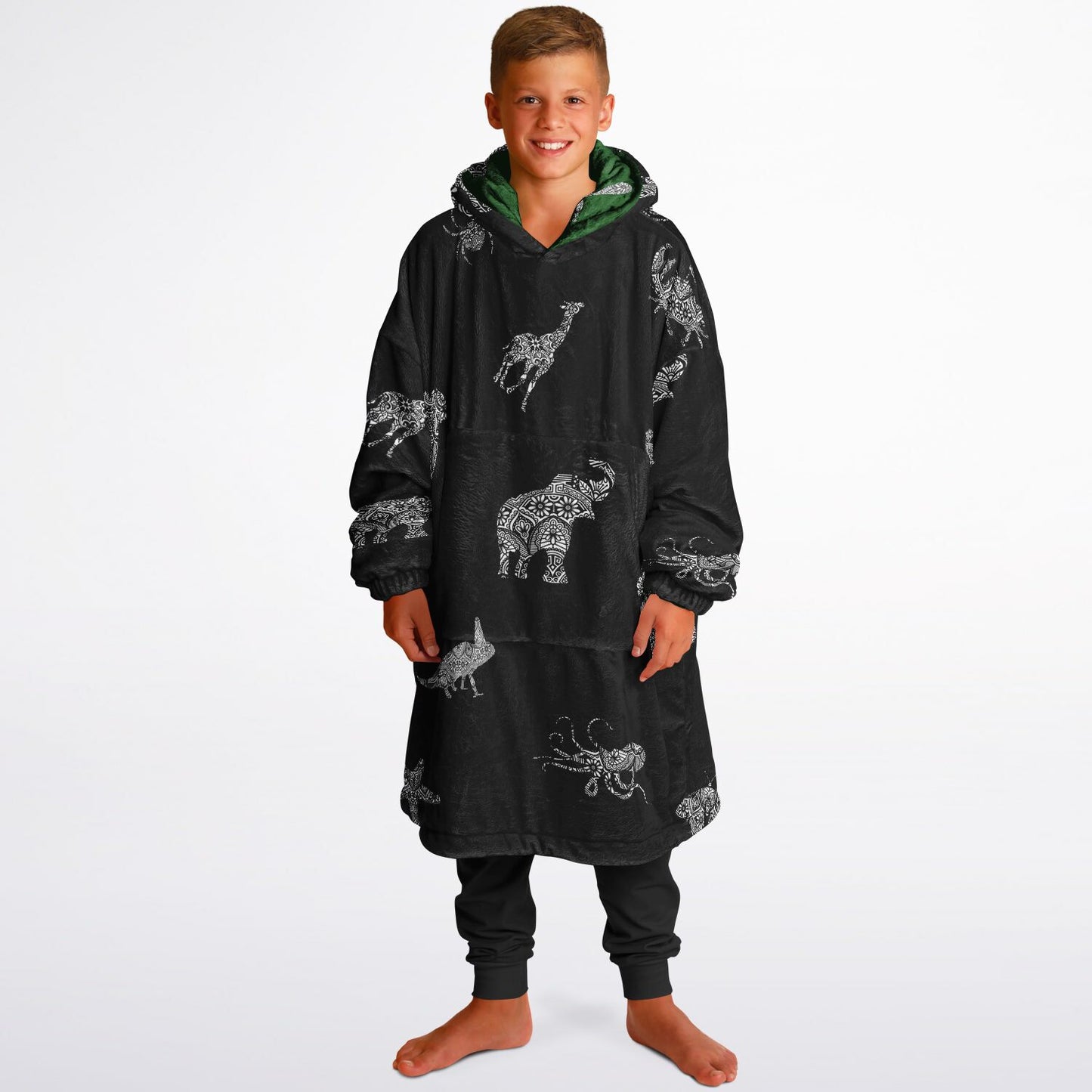 Kid's Animal Mandala Reversible Snugger