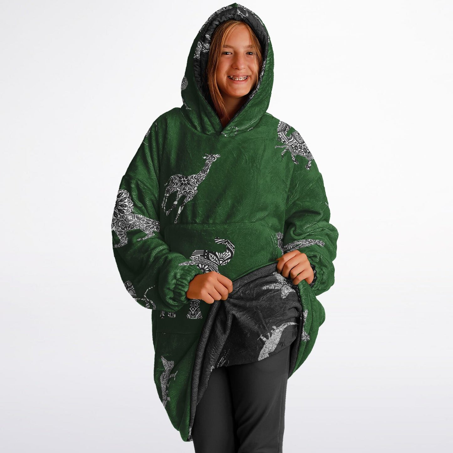 Kid's Animal Mandala Reversible Snugger