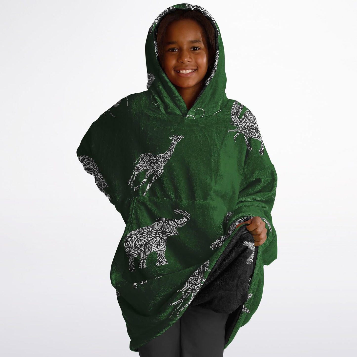 Kid's Animal Mandala Reversible Snugger