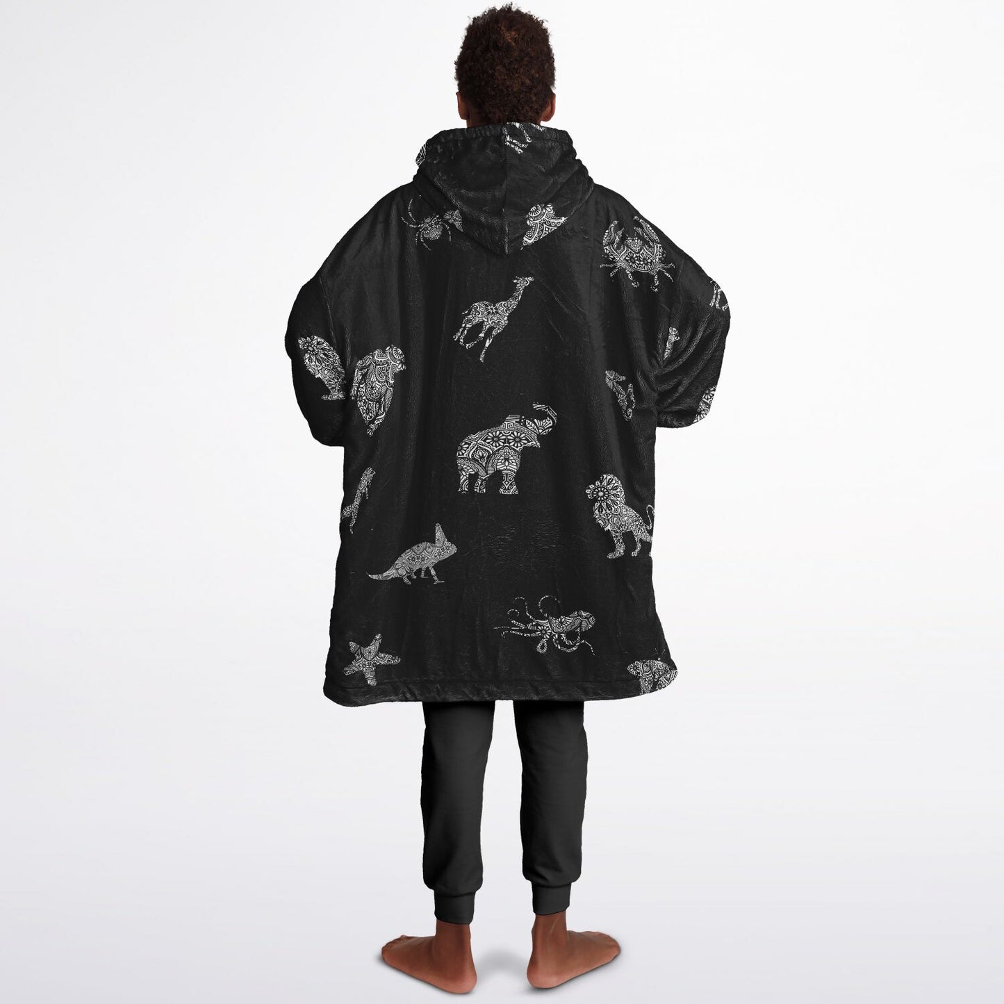 Kid's Animal Mandala Reversible Snugger