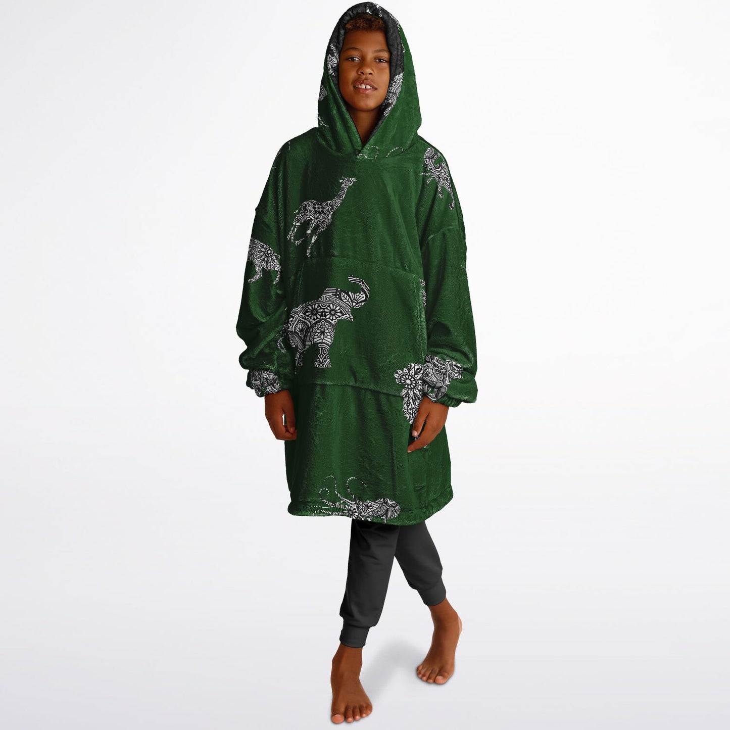 Kid's Animal Mandala Reversible Snugger