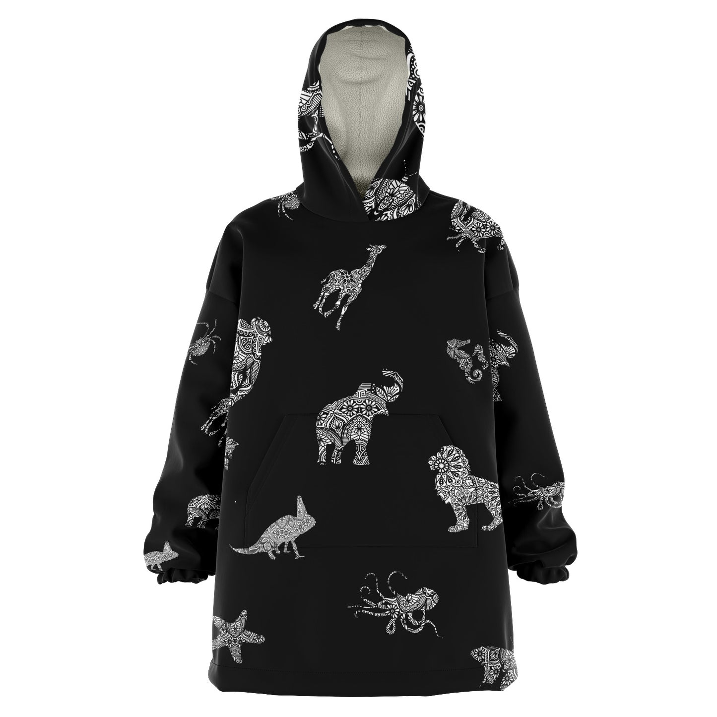 Animal Mandala Black Snugger