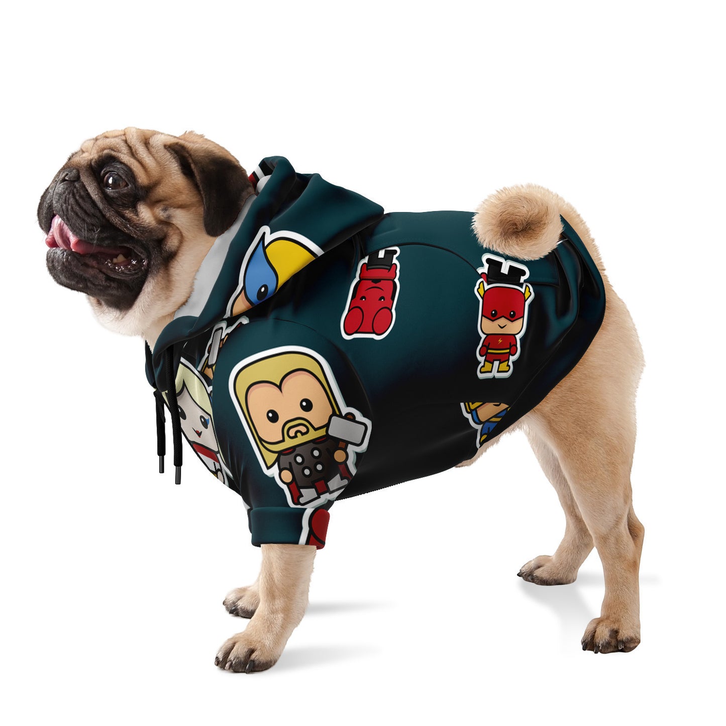 Superhero Dog Zip-Up Hoodie
