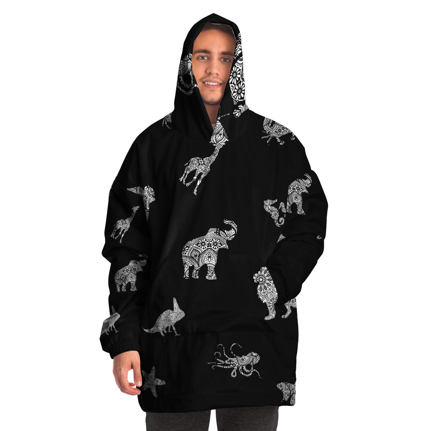 Animal Mandala Black Snugger