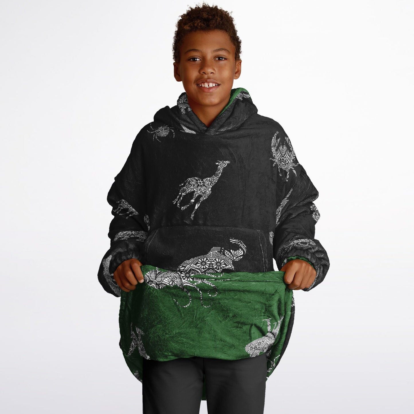 Kid's Animal Mandala Reversible Snugger