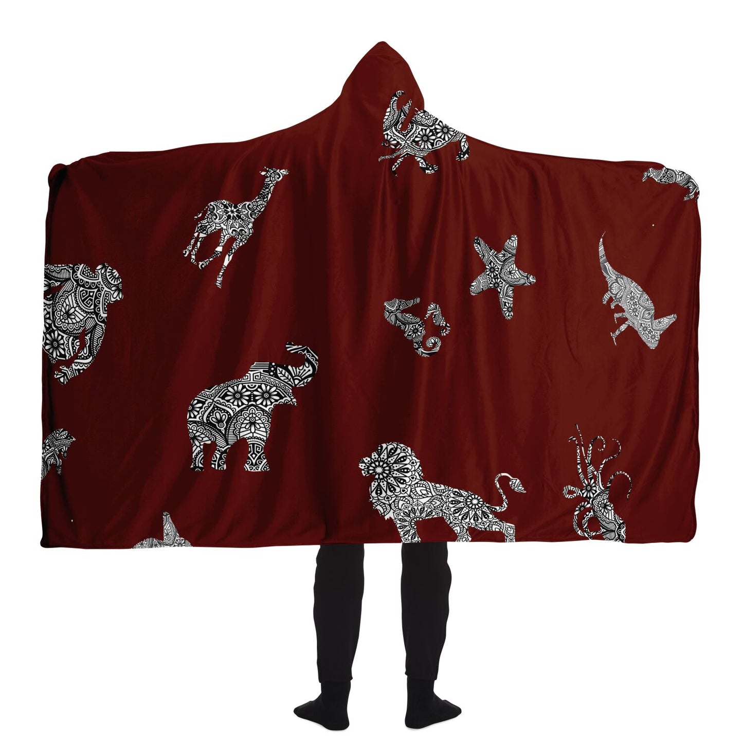 Animal Mandala Snugger Blanket