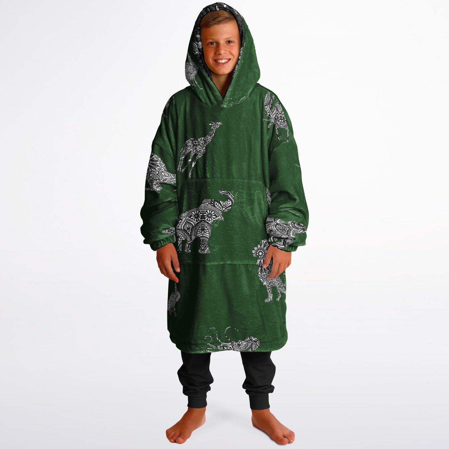 Kid's Animal Mandala Reversible Snugger