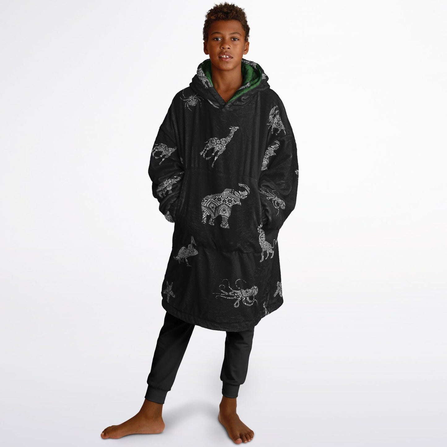 Kid's Animal Mandala Reversible Snugger