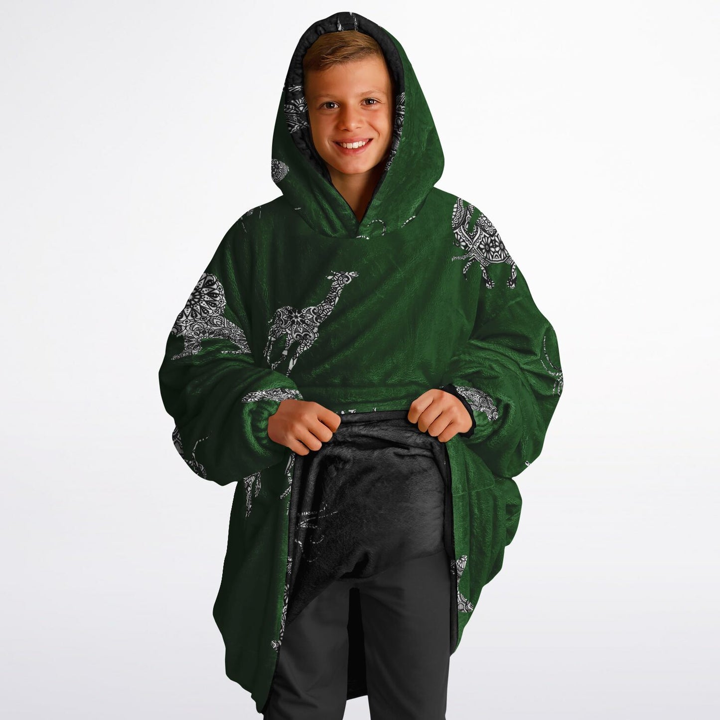 Kid's Animal Mandala Reversible Snugger